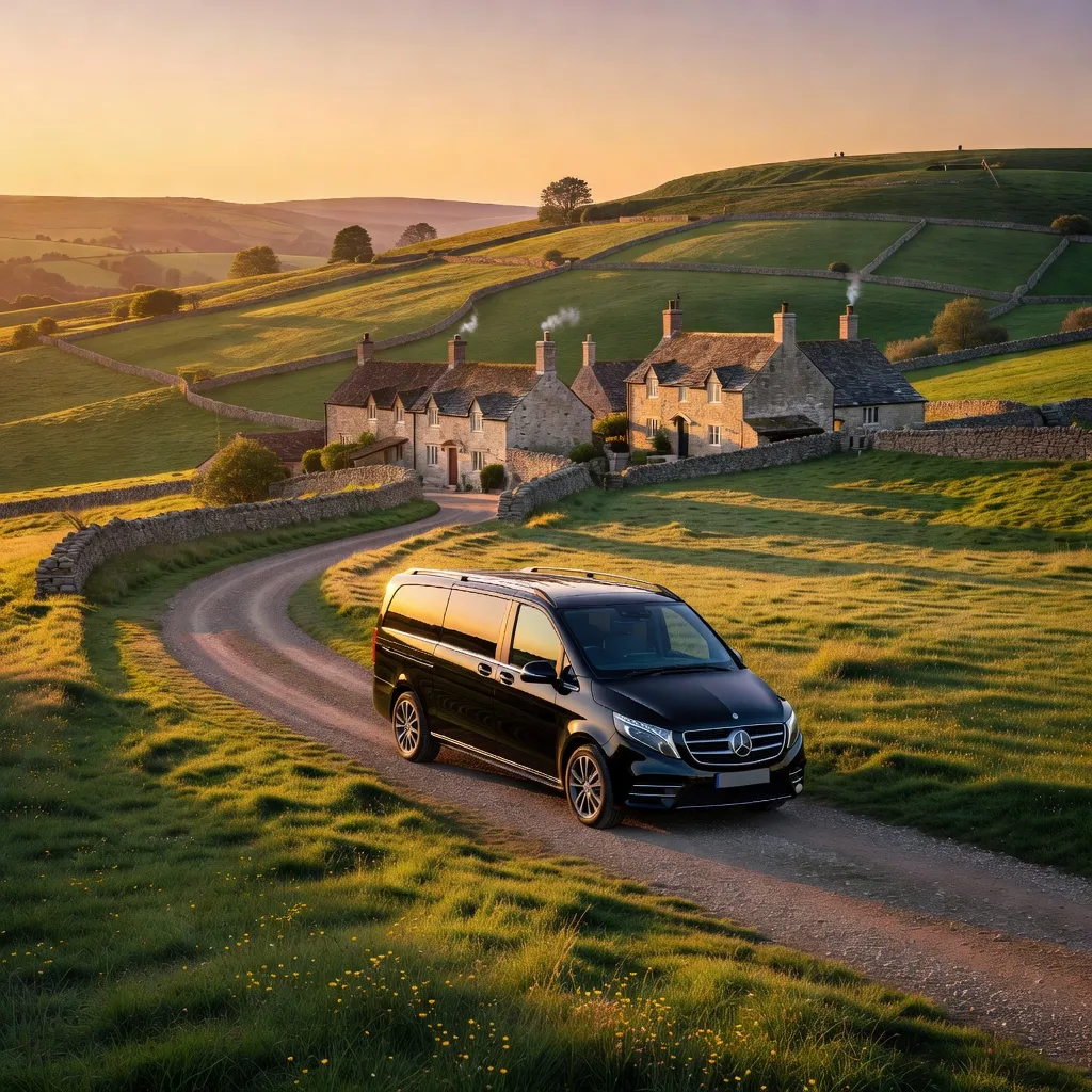 Honey-coloured stone cottages and rolling hills of the Cotswolds — private chauffeur tour from London